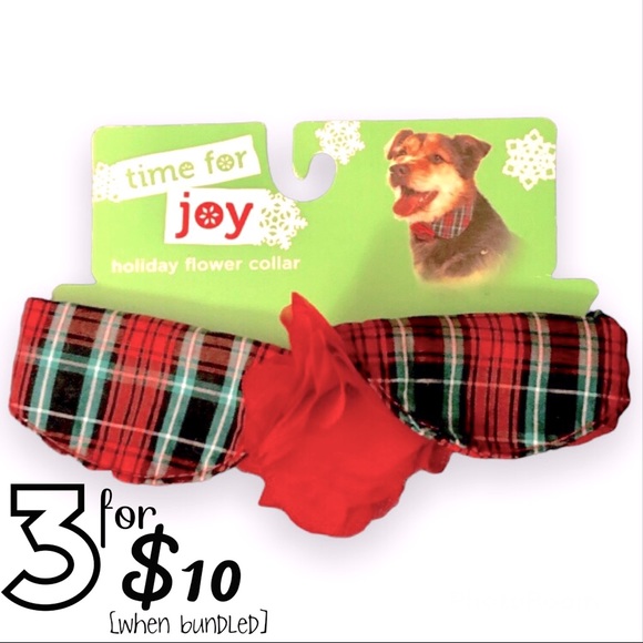 🟣[Petco] NWT Holiday Flower Dog Collar S/M - Picture 1 of 6